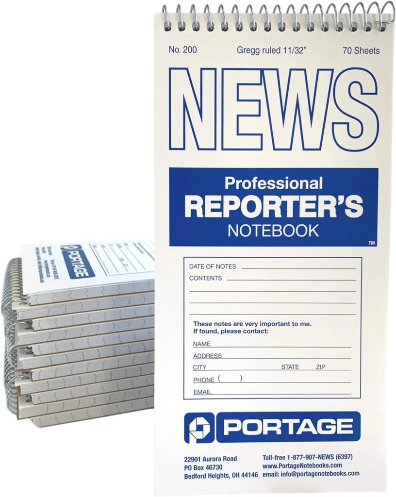 Reporter's notebooks are a versatile tool that fits in the pocket!